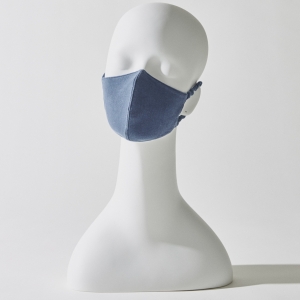 シルク立体マスク：ディープブルー